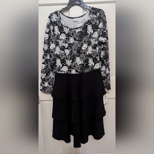 LuLaRoe Georgia Dress With Big Cat Pattern XL